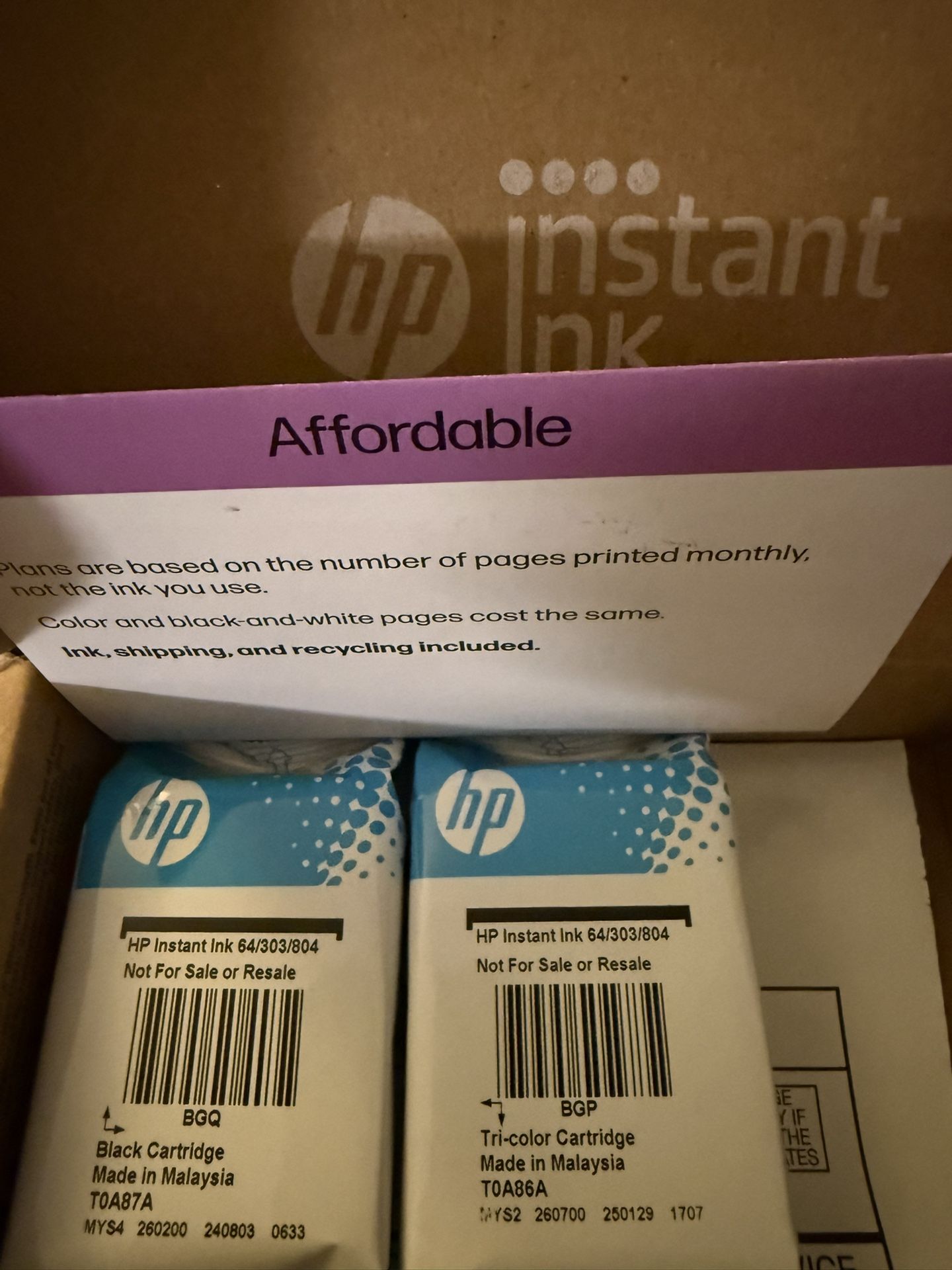 4 HP Ink Cartridges