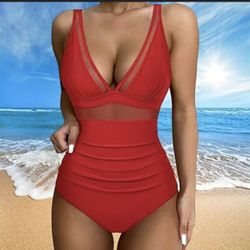 Size Large Red Swimsuit One Piece