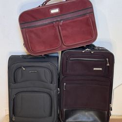 2 Rolling Suitcases + Carryon – Excellent Condition – Ready to Travel