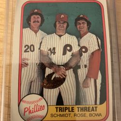 1981 Fleer Phillies Triple Threat Error (No Number ) $15