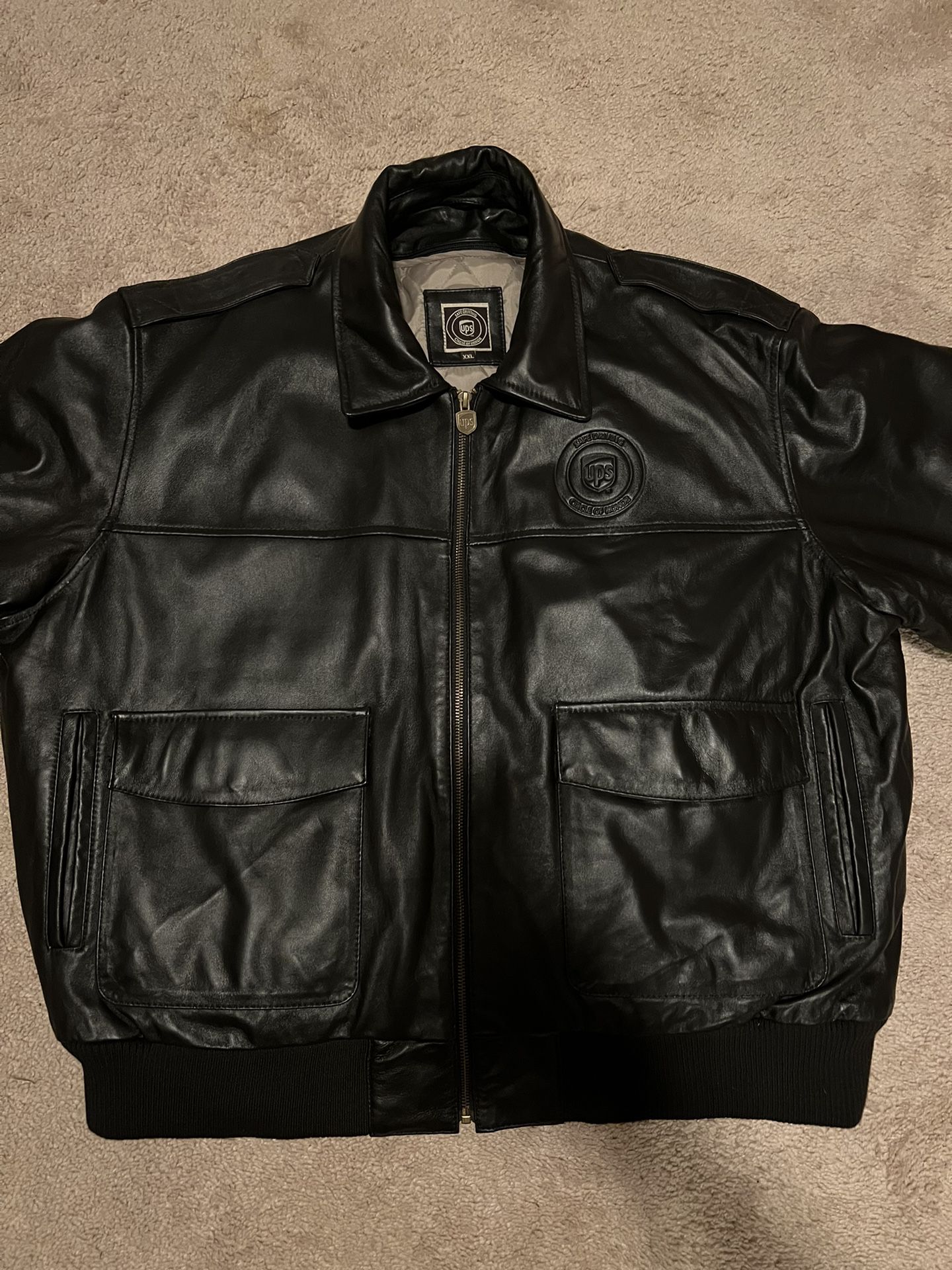UPS Leather Jacket Size XXL Brand New