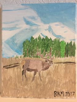 Original 8in x 10in canvas painting