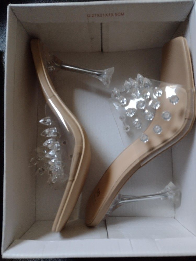 Clear Spike Heels