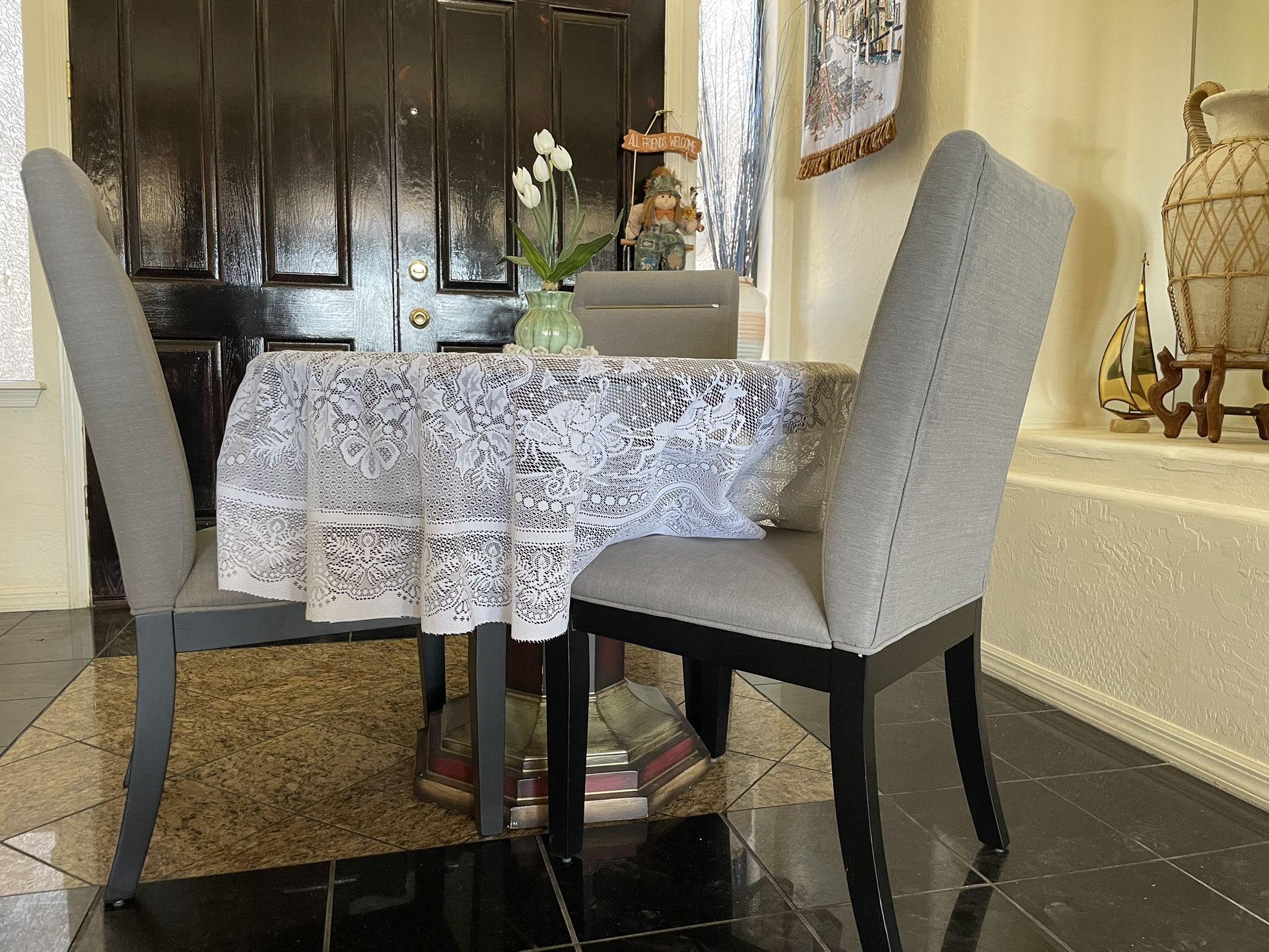 Dining Table With Three Chairs