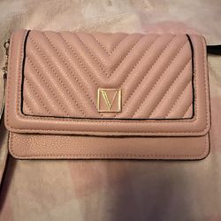 victoria secret pink quilted wallet