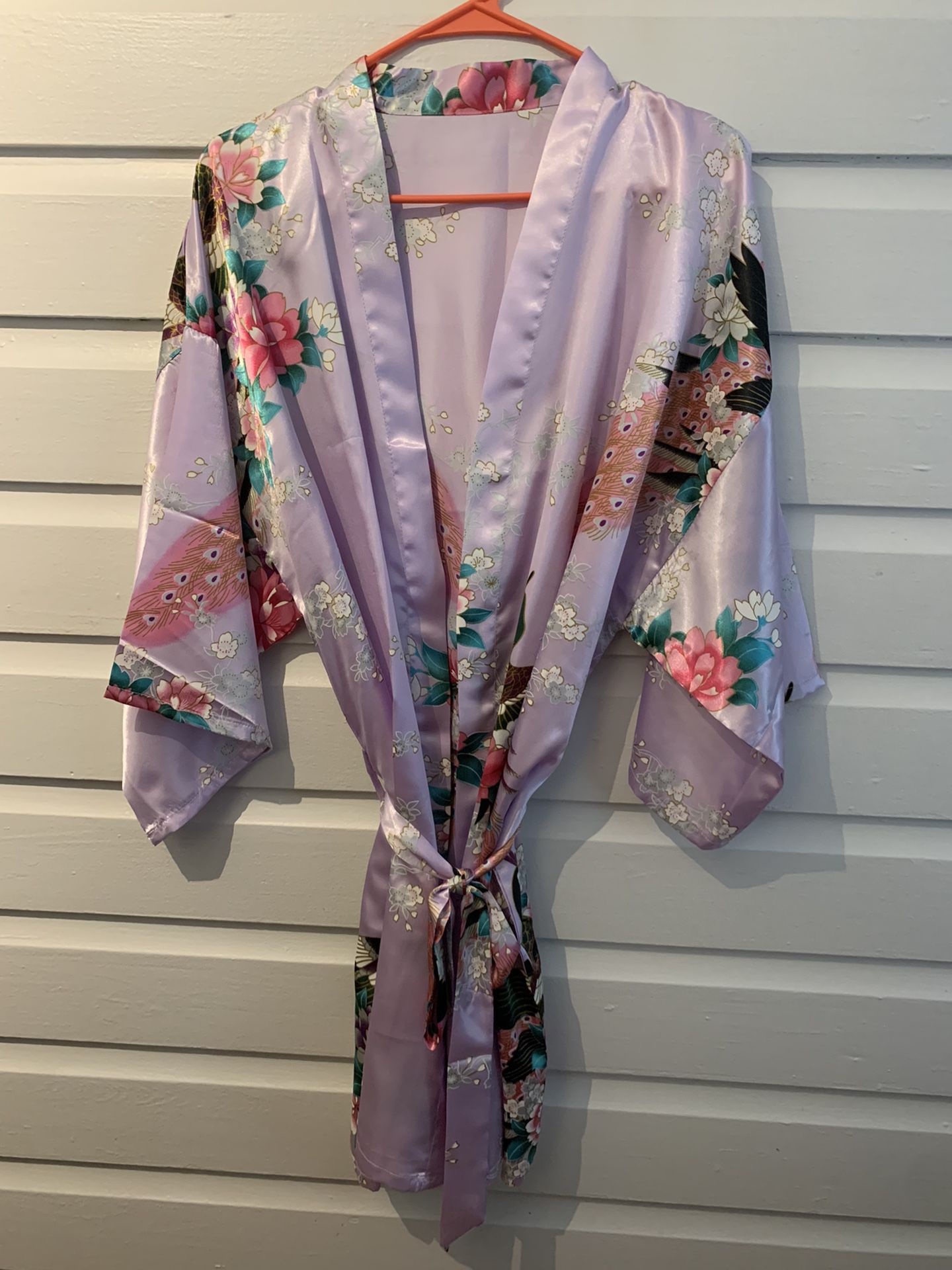 Floral Printed, Satin robe