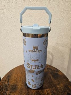 30oz Stanley Lilo & Stitch Tumbler - Light Blue Gold Stitch Ohana