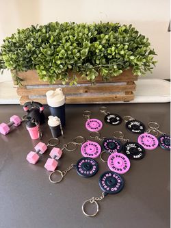Gym-Themed Keychains Bulk Lot
