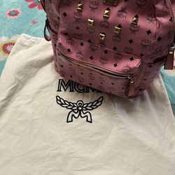 MCM PINK STUDDED BACKPACK🩷✨