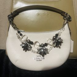 Luxury Beaded Purse Chain with Crystal & Pearl Accents”