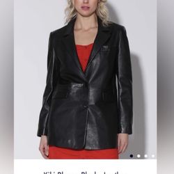 Walter Baker Kiki Black Leather Blazer