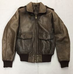 Vintage Abercrombie Fitch Aviator Leather Jacket XS