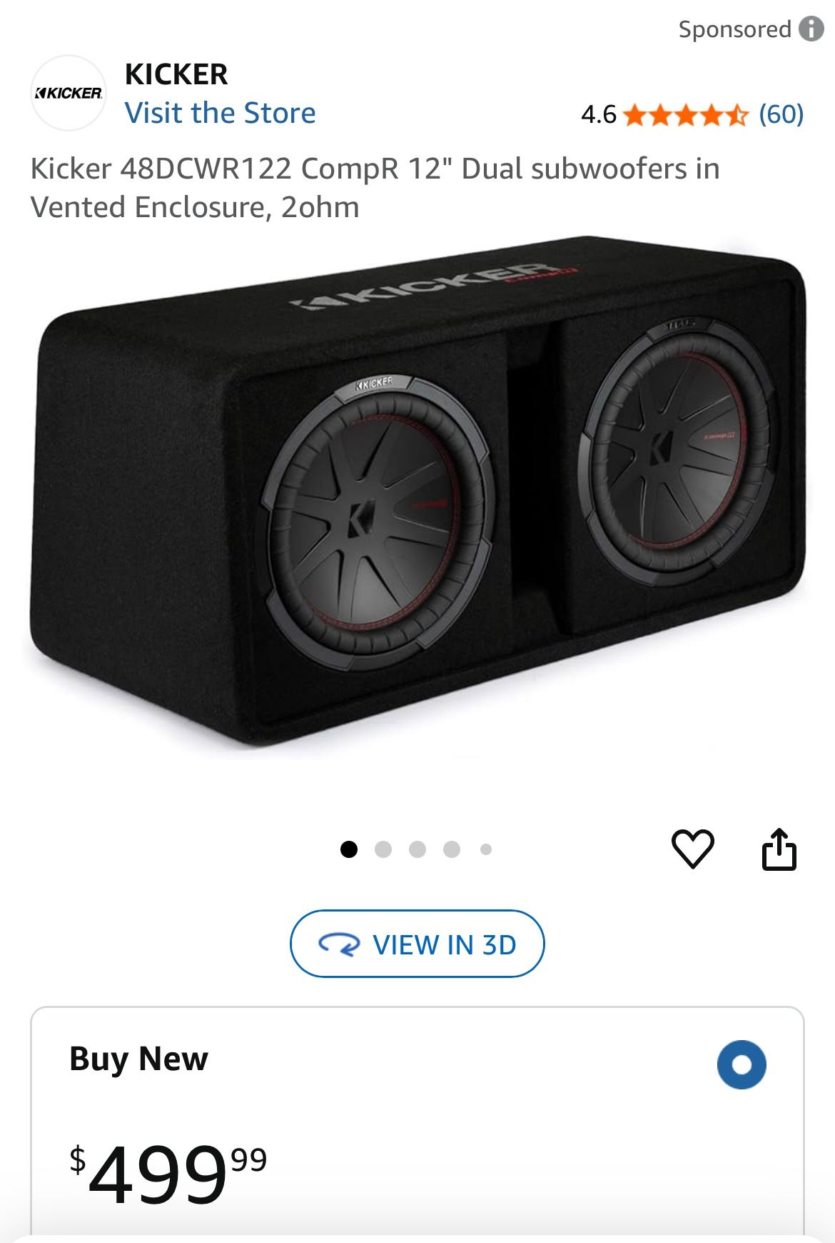 (2) 12” Custom Kicker Subs