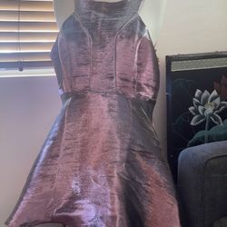 Forever 21 Girls Dress Metallic Pink Purple Size M Sleeveless 