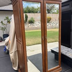76”x46” X24” Wooden Armoire Closet 