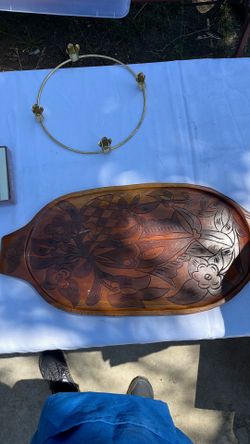 Wooden serving tray