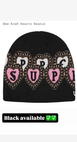 Supreme FW26’ week 9 New Era Hearts Beanie Black