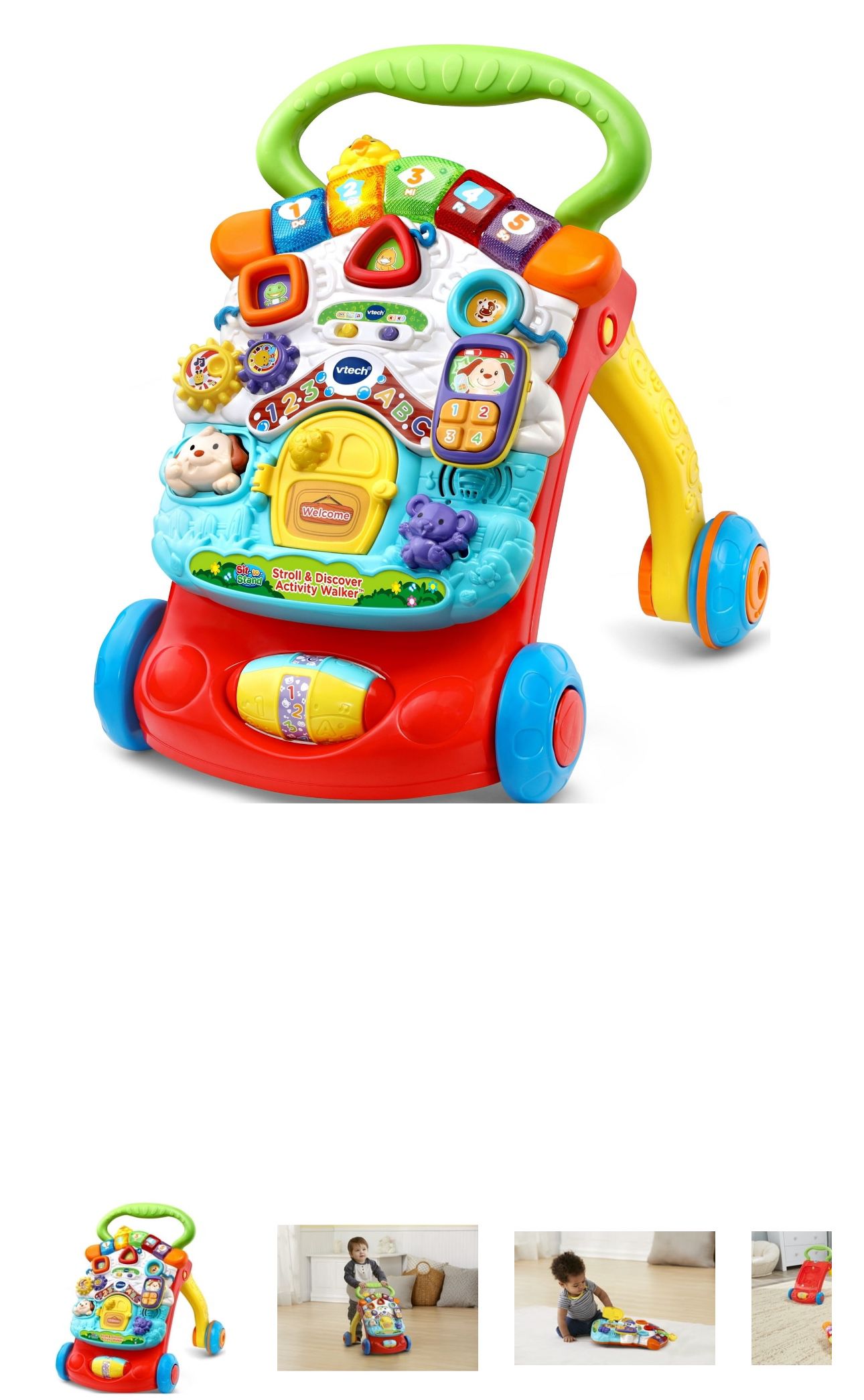 VTech Stroll & Discover Activity Walker 2 -in-1 Unisex Baby & Toddler Toy