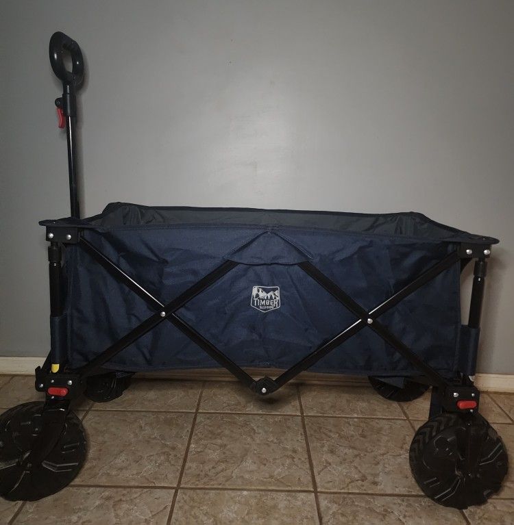 Collapsible Wagon - Utility Folding Cart Heavy Duty All Terrain Wheels