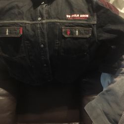 2XL Black Polo Jean jacket