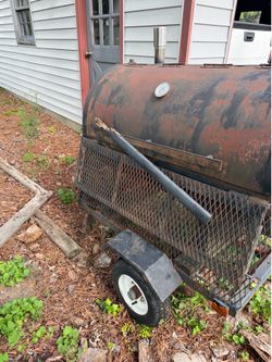 Pull behind grill