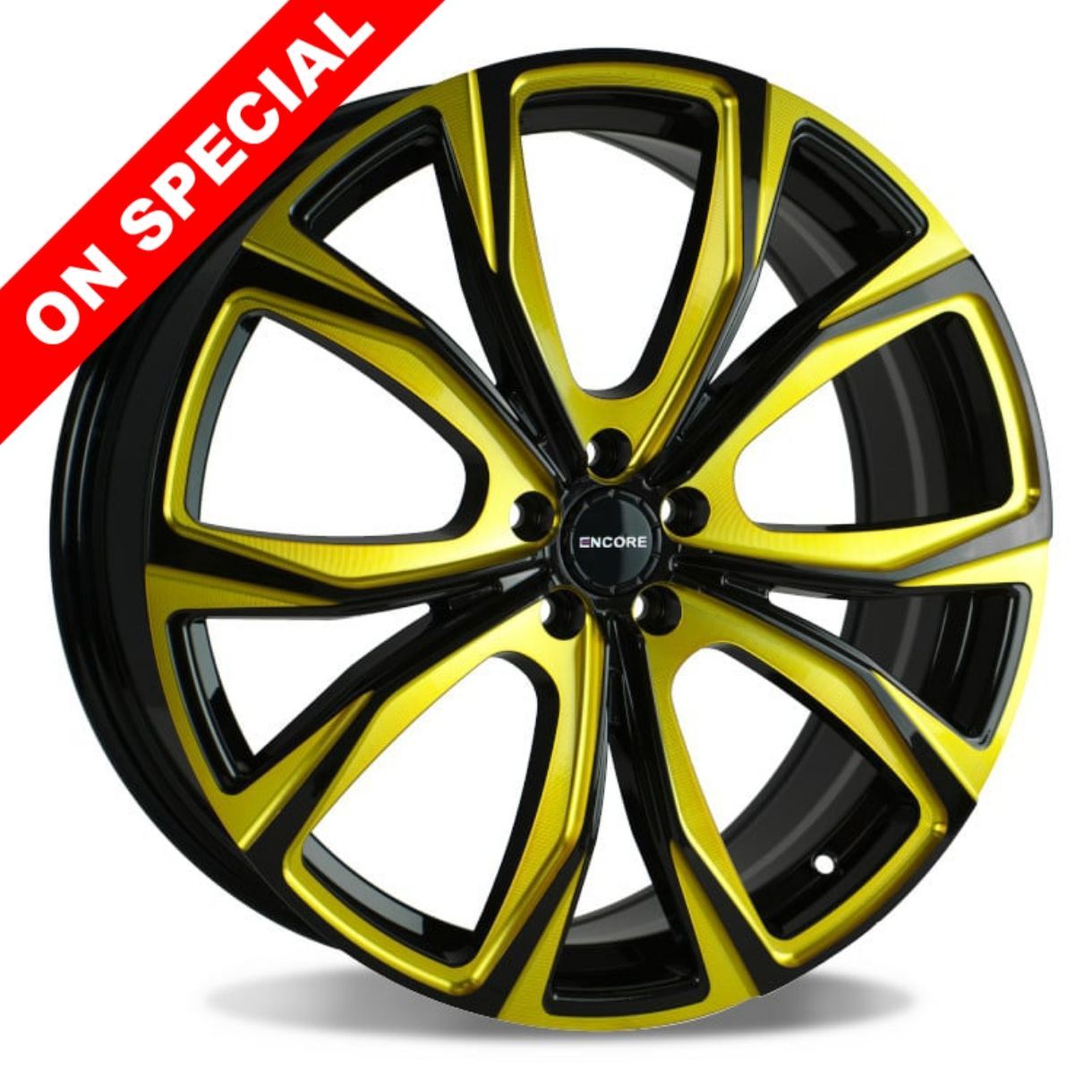 OFFER- DBM ENC BLACK FACE GOLD MILLING 20X7.5, 5X100/5X108/5X110/5X112/5X114.3/5X120