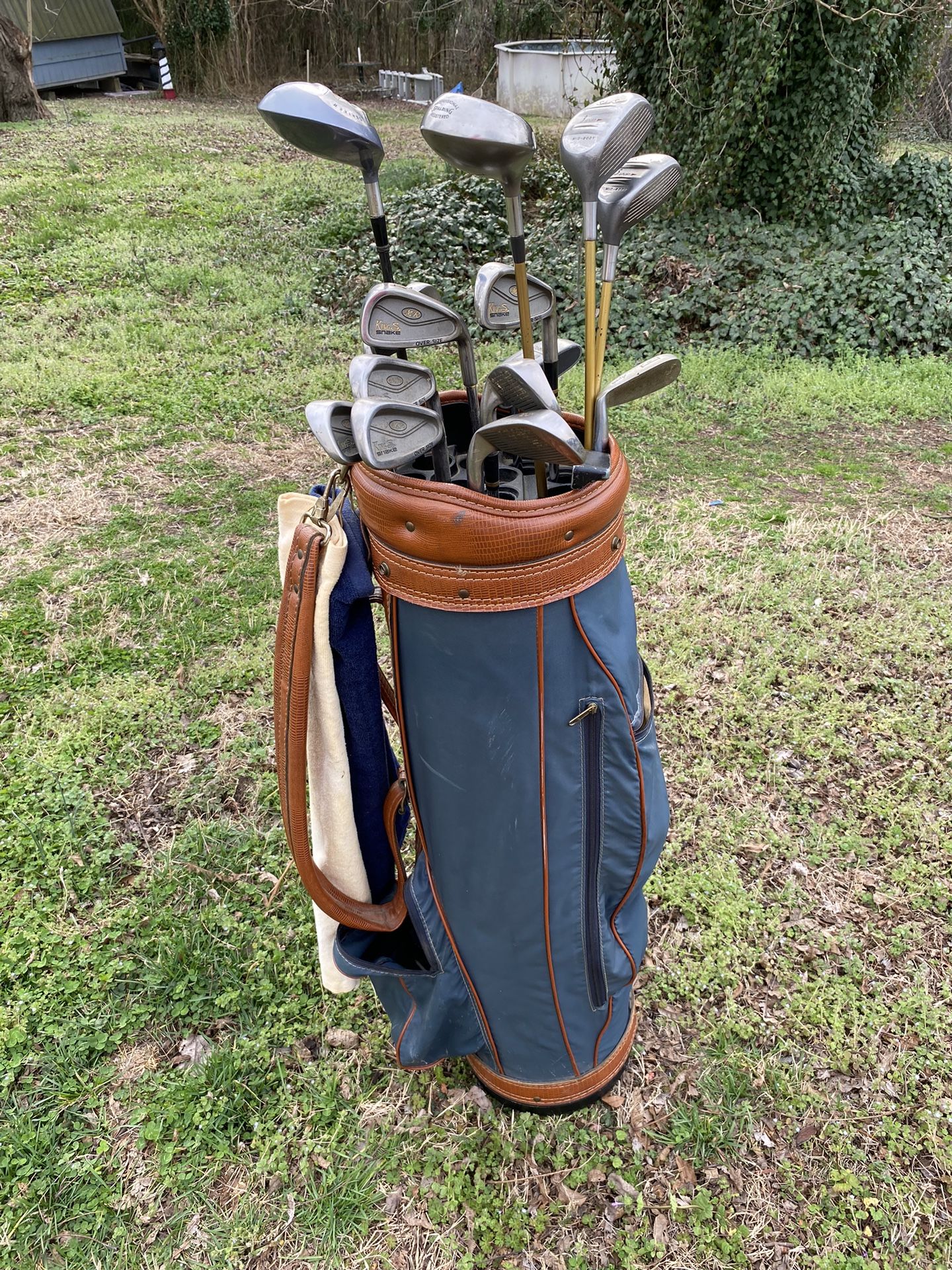 King Snake oversize iron set 3-9 With Other Golf Clubs And Bag