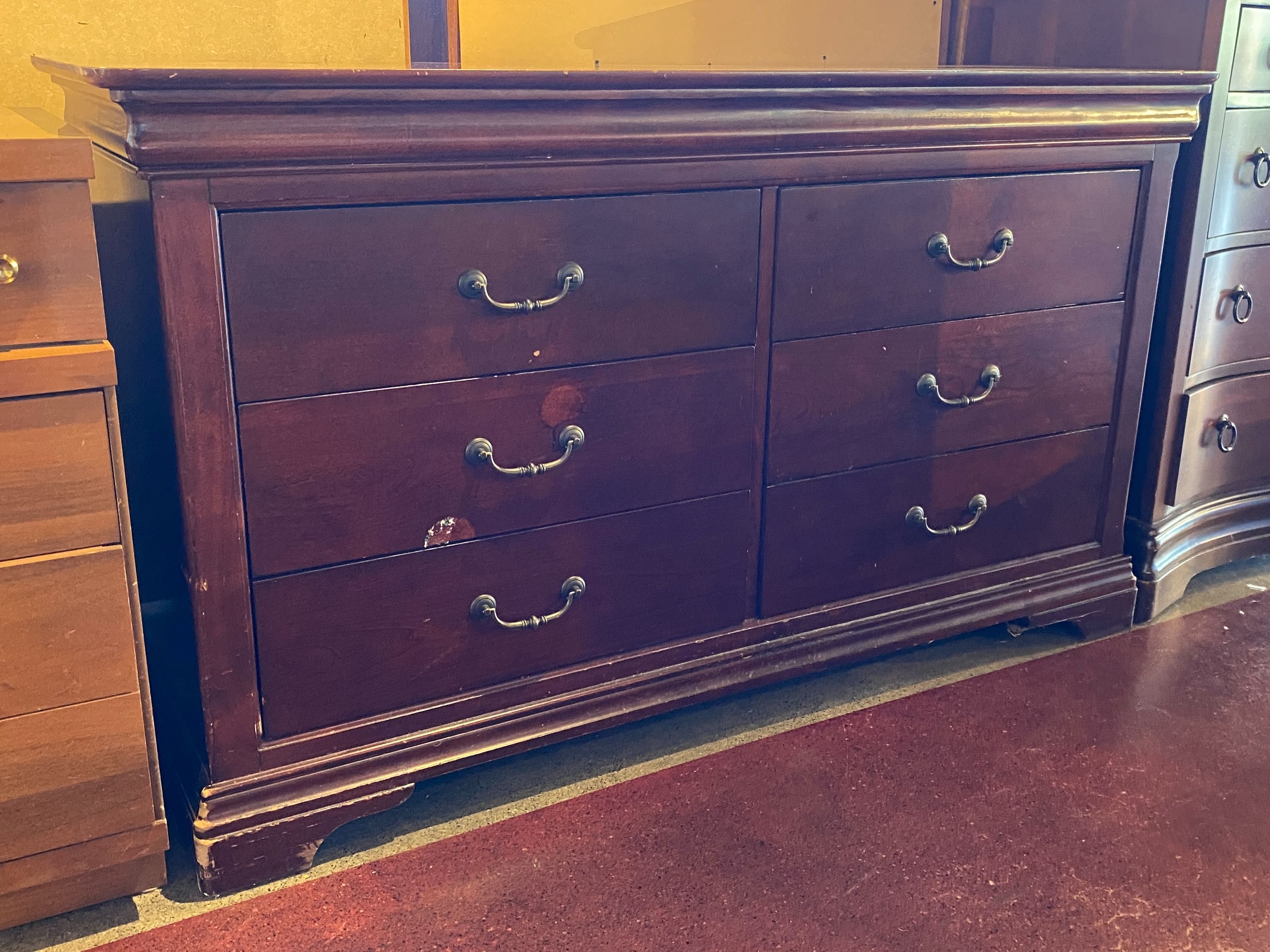 RIVER’S EDGE Dark Roast Doublewide 6-Drawer Dresser