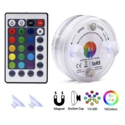 New(!) Pack Of 4 (!) Underwater 13 LED Lights for Spa, Pool, Bathtub, Hot Tub and Backyard | Multicolor with remote