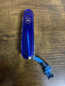Victorinox Huntsman Swiss Army 91mm Translucent Blue EDC Camping Multi-Tool