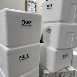 FREE - Styrofoam Boxes With Lids
