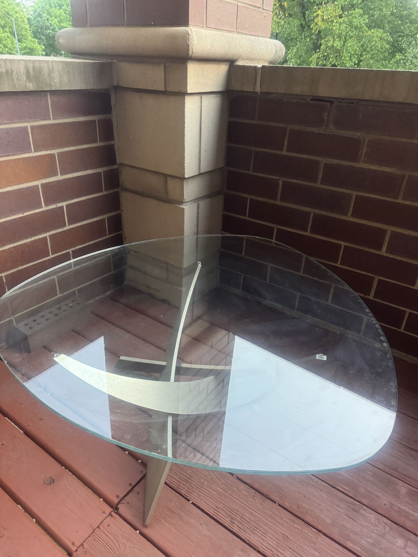 90 % off Antique Tempered Glass Coffee Table