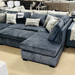 Stunning Stylish Double Chaise Sectional 