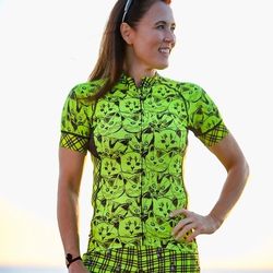 Shebeest Smitten Kitten Divine Women's Cycling Jersey (Electric Lime) X-Small New