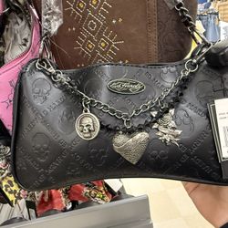 All Black Ed Hardy Purse 