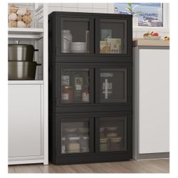FLEXIMOUNTS 228 QT Stackable Storage Bins With Lids, Collapsible Plastic Storage Bins, Closet Organizers and Containers with Doors and Built-in Wheels
