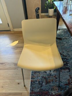 6 IKEA White Chairs 