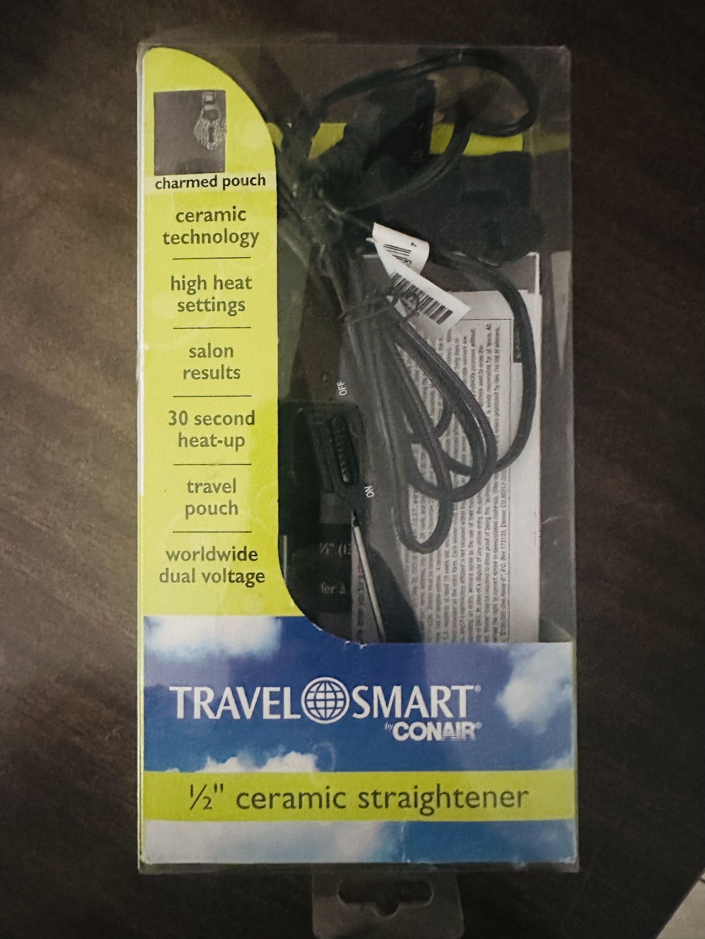 NEW Travel Smart by Conair Mini 1/2-inch Ceramic Flat Iron