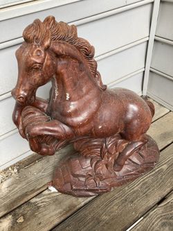 Concrete horse statue