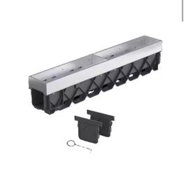 RELN Storm Pro 100 Series 6 in. x 40 in. Hidden Channel Drainage System with Stainless Steel Removable Trays @R1-521