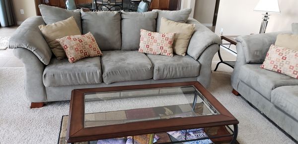Sage Green Microfiber Sofa For In Payson Az Offerup