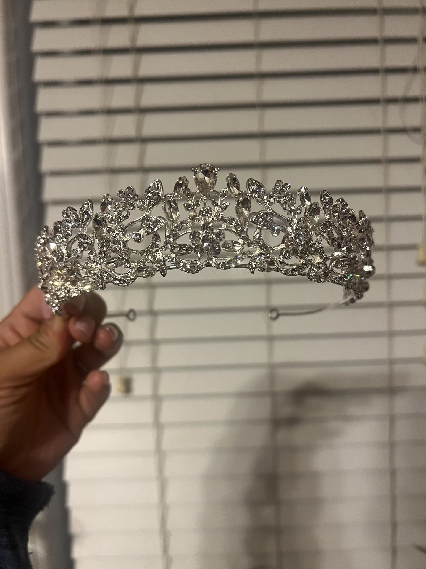 Silver bridal tiara 