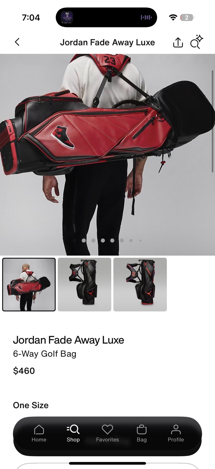 Jordan Fade Away Luxe Golf Bag 