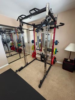 Power Rack with Cable Pulley System