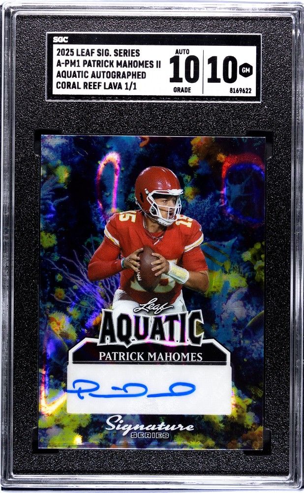 Pattick Mahomes 2025 Leaf Signature Series 1/1 Auto Chiefs