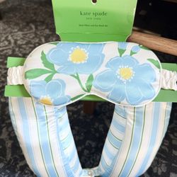 kate spade sunshine floral neck pillow&eye mask set，memory foam