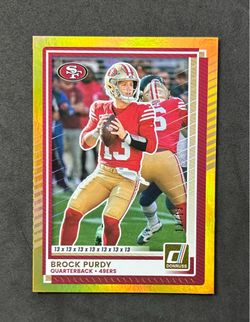 2025 Panini Donruss Brock Purdy #46 Gold Jersey Number /13