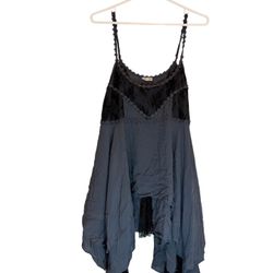 Free People Intimately Slip Dress SP Gray Pieced Lace ASO TV Elena Gilbert Y2K