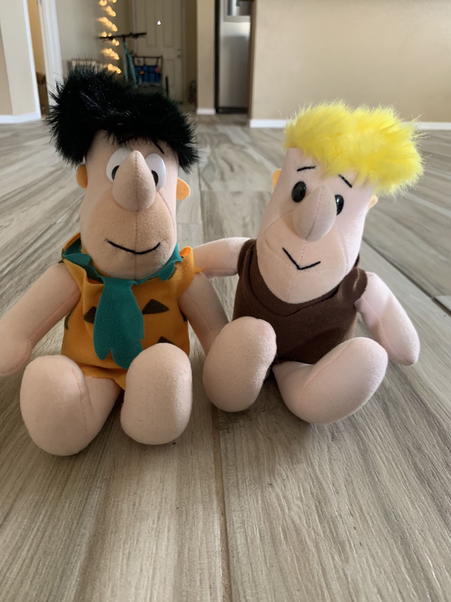 Fred And Barney Plush Dolls-1987