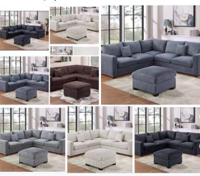 Sectional with Ottoman set